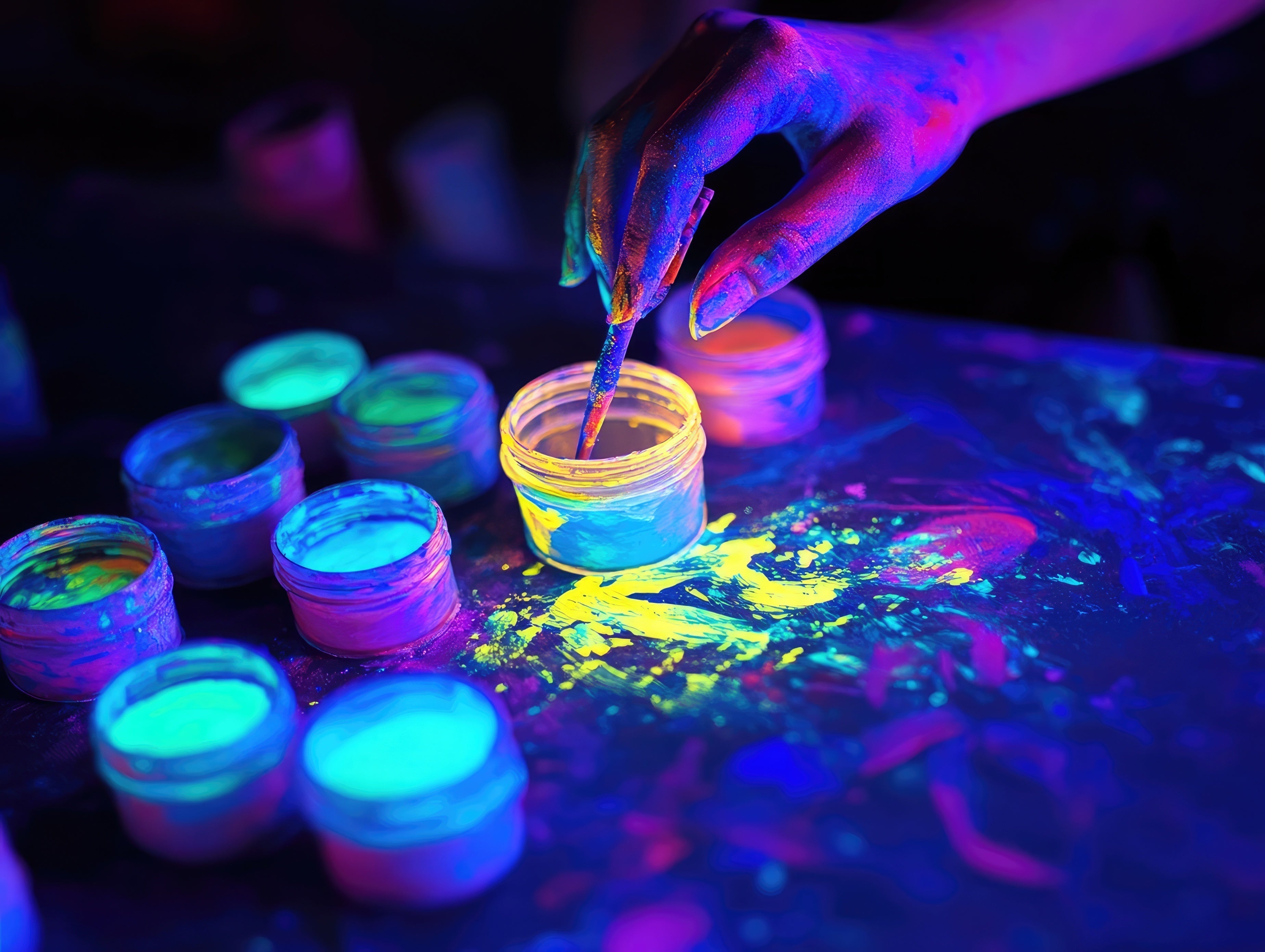 Peinture Fluorescente : L'art qui illumine vos créations